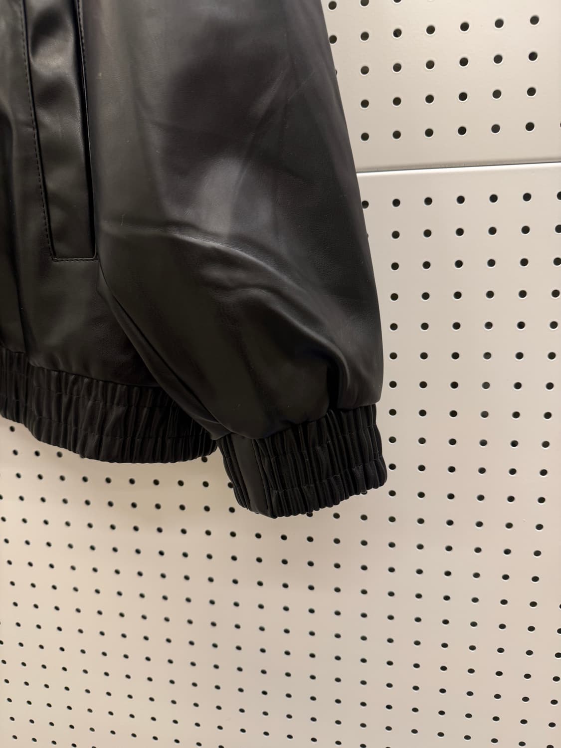 페라리 빅로고 투톤 레더 자켓 U241 상품이미지4