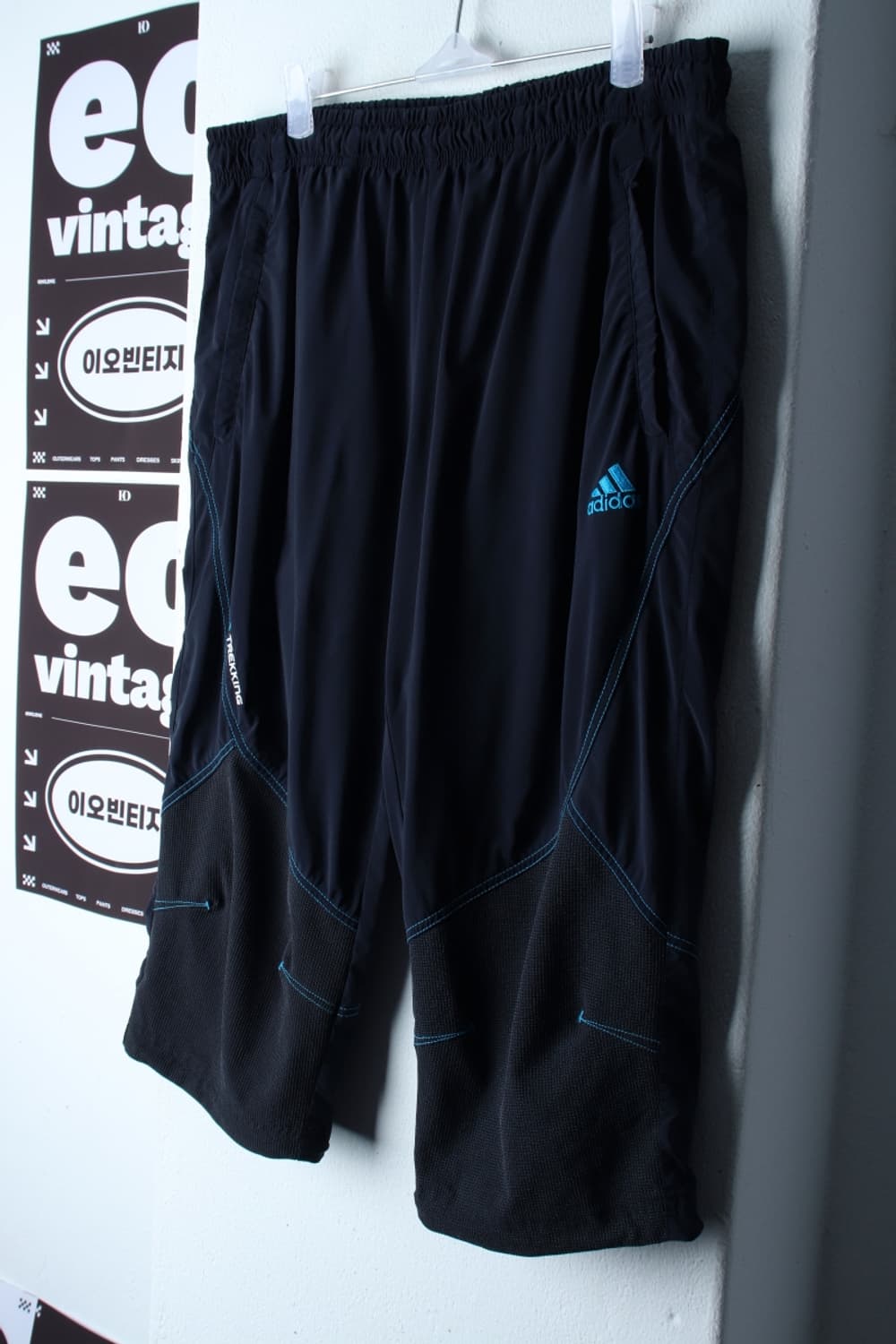 (L-XL) 아디다스 반바지 팬츠 7부 기능성 등산 네이비-P9875 상품이미지1