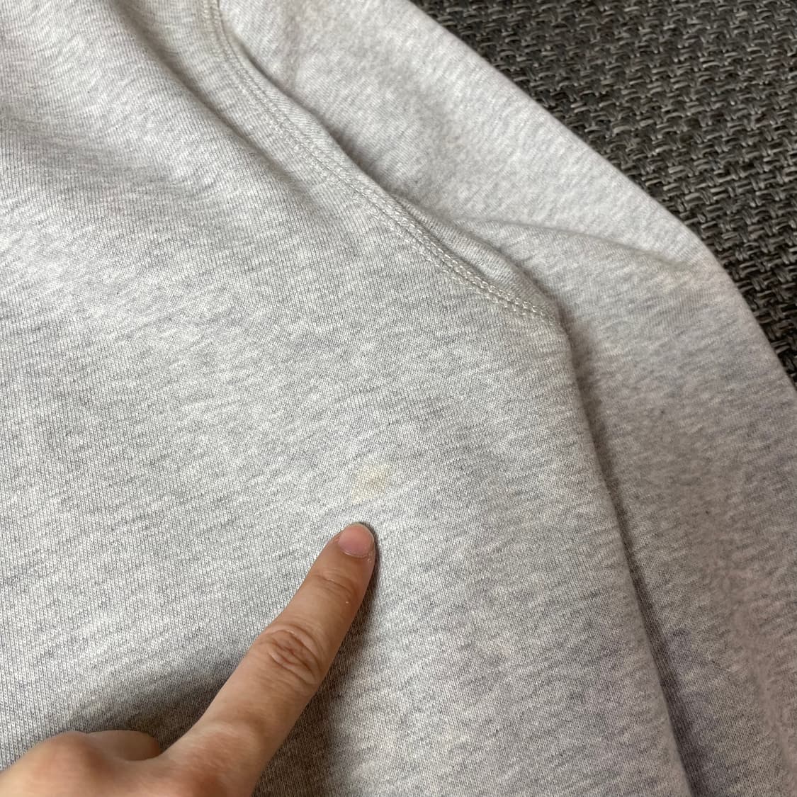 후아유 그레이 화이트 패치 후드집업 L 상품이미지5