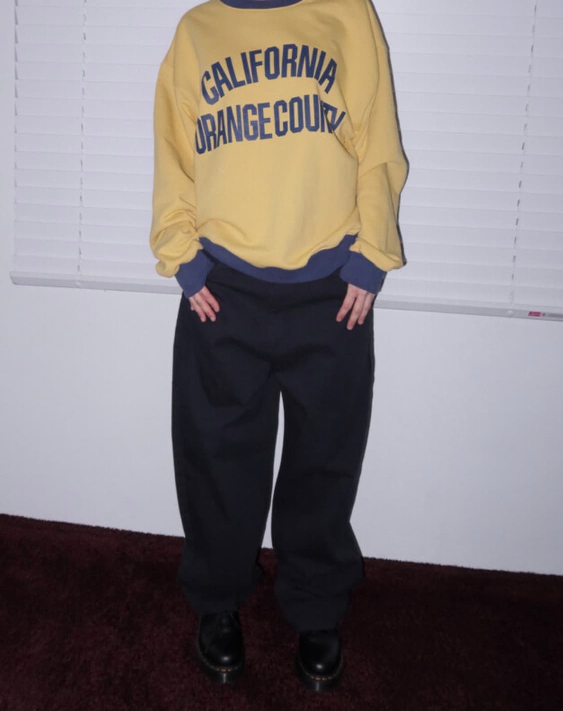 블랙 베이직 와이드 코튼팬츠 상품이미지1