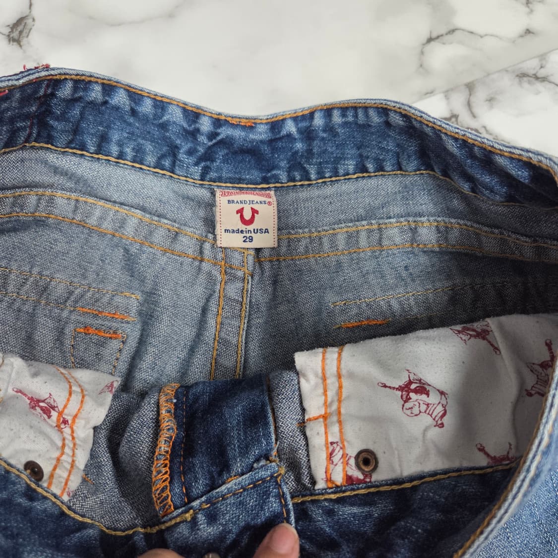 트루릴리전 데님팬츠 5부반바지(남녀공용) 상품이미지3