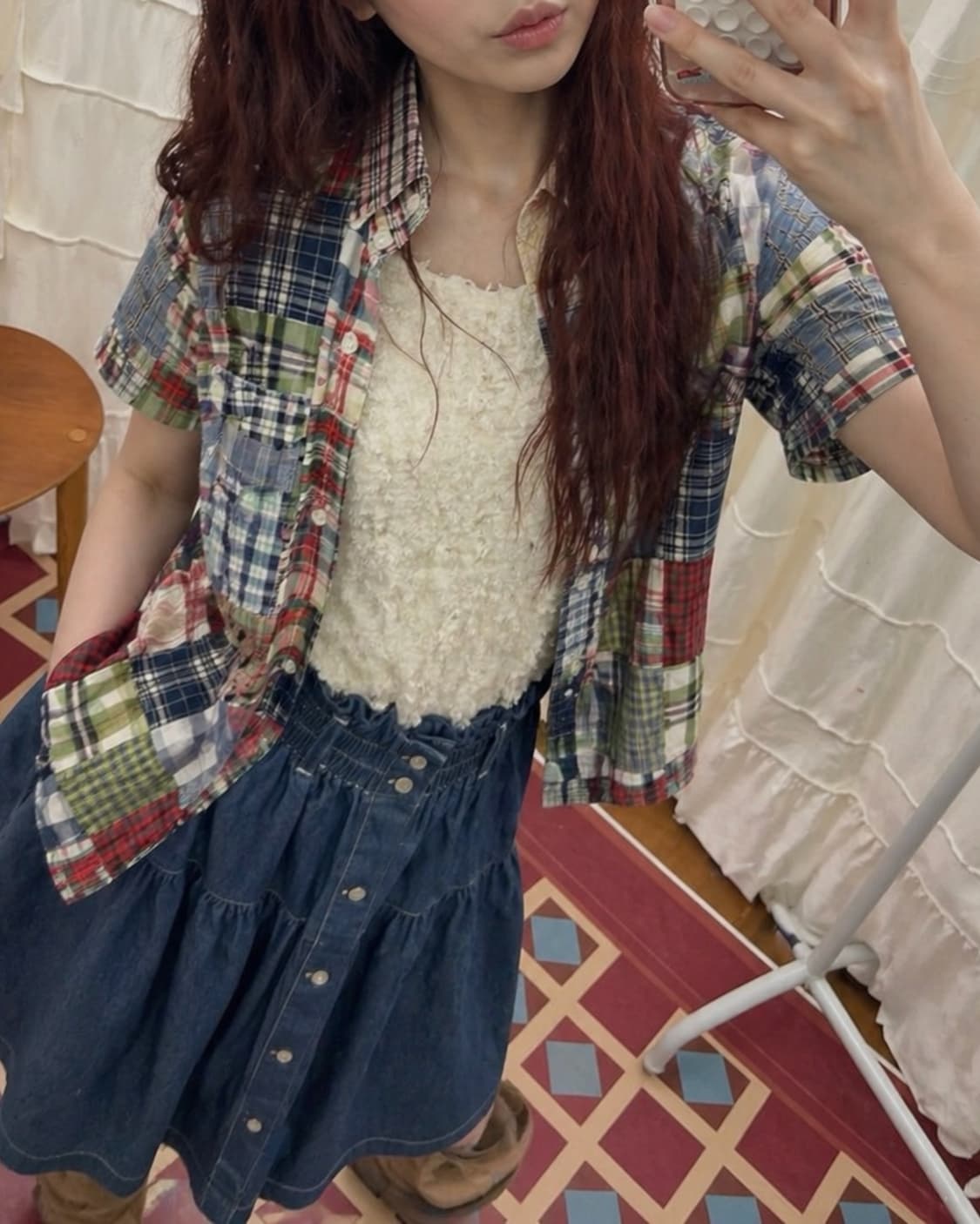 빈티지 패치 셔츠 코디 set 상품이미지1