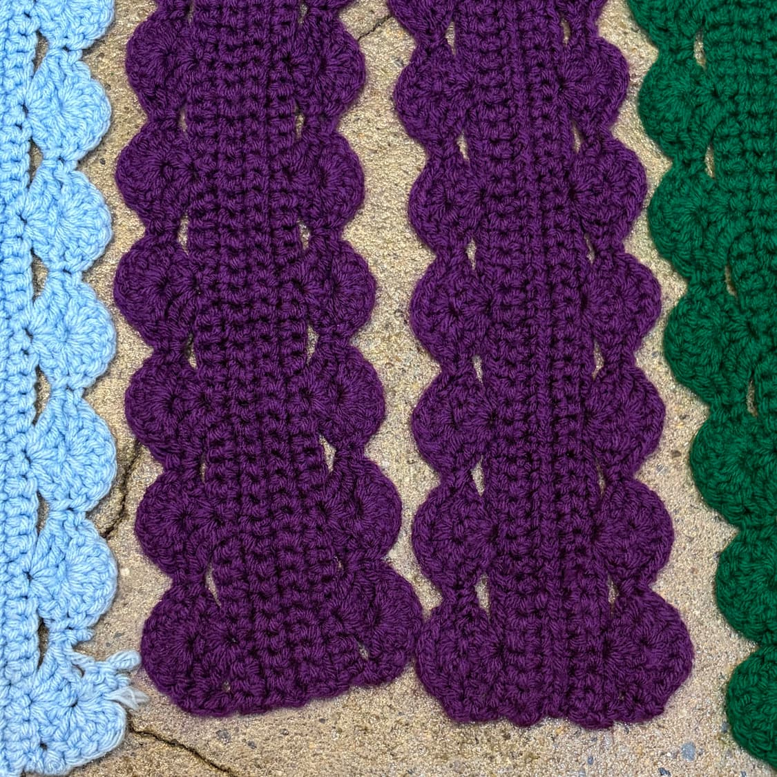 레어 90s 미국 빈티지 니트 핸드메이드 머플러 목도리 상품이미지6