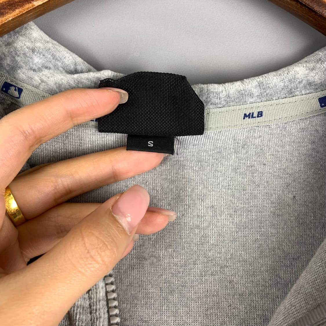 MLB 보스턴 그레이 플리스 후드집업 상품이미지6
