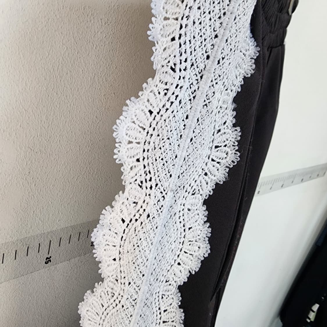 블랙 레이스 포인트 와이드 팬츠 상품이미지3