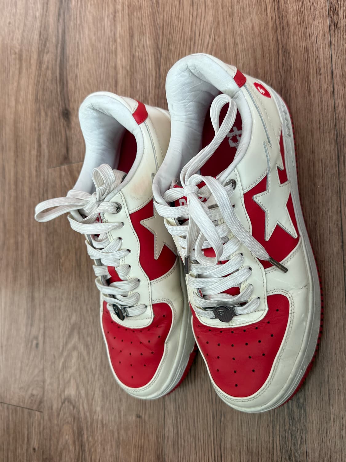 OG 베이프 스타 스니커즈 레드 265mm 상품이미지2