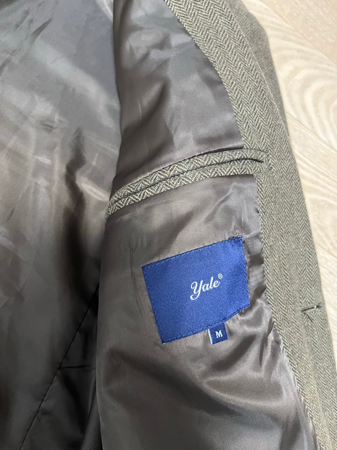 Yale 예일 헤리티지 울 블레이저 헤링본 브라운 상품이미지7