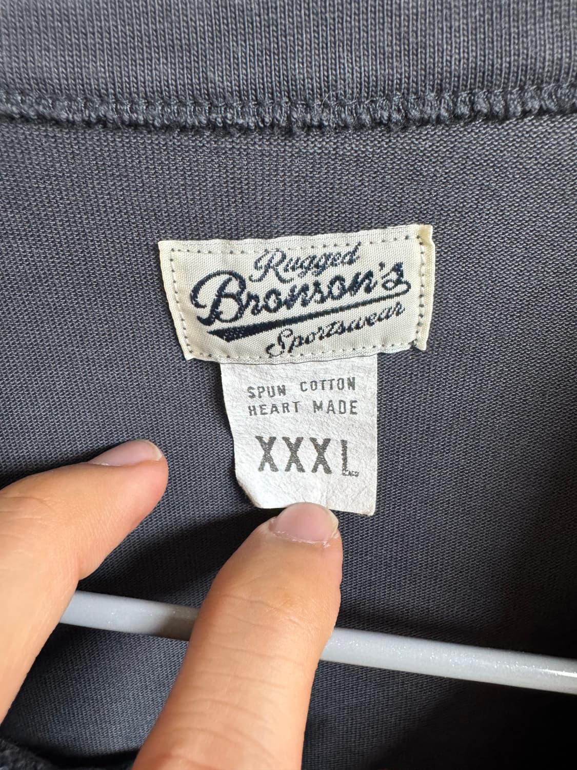 [XXXL]브론슨 10.6oz 헨리넥 티셔츠(다크그레이) 상품이미지6