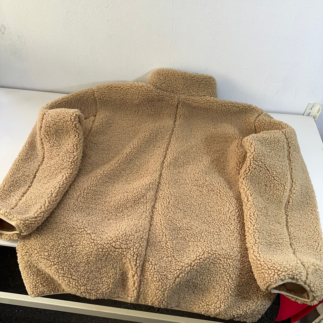 XL 아디다스 베이지 뽀글이 후리스 집업 상품이미지5