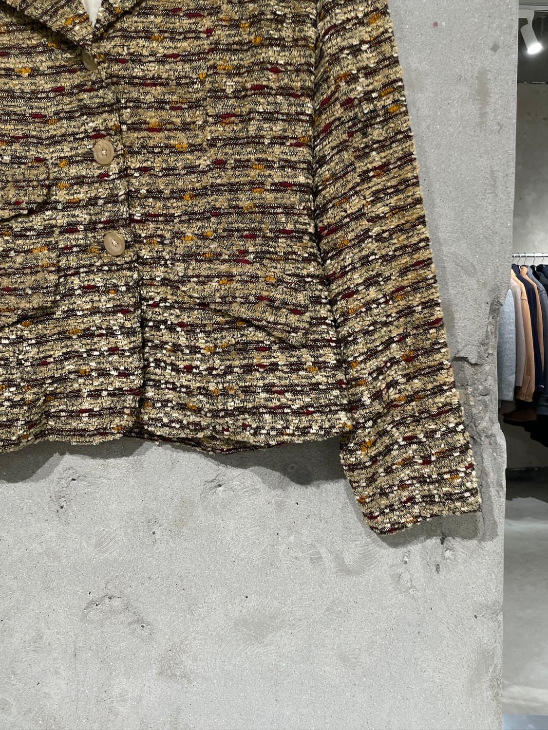 니들스 스트라이프 레이온 혼방 트위드 자켓 상품이미지5