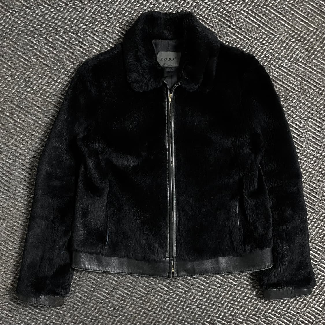 Z.O.D.S 램스킨 트리밍 레빗 퍼 무스탕 자켓o 4883 상품이미지1