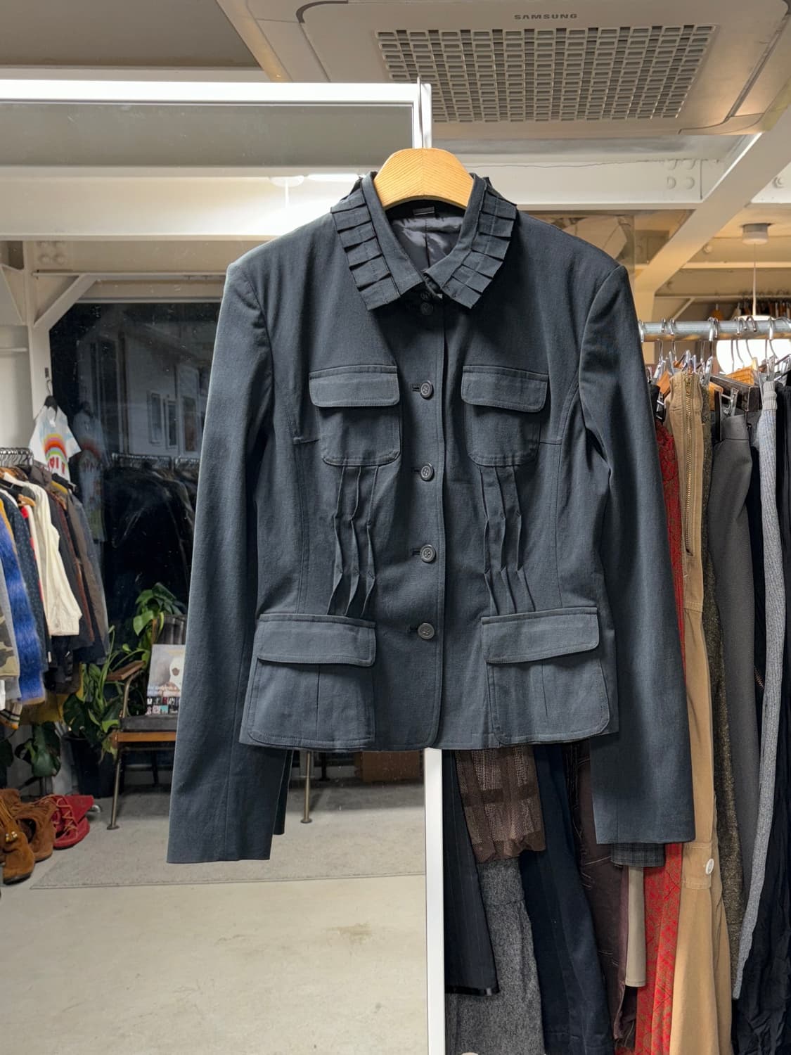 Intellection 게더 자켓 상품이미지1