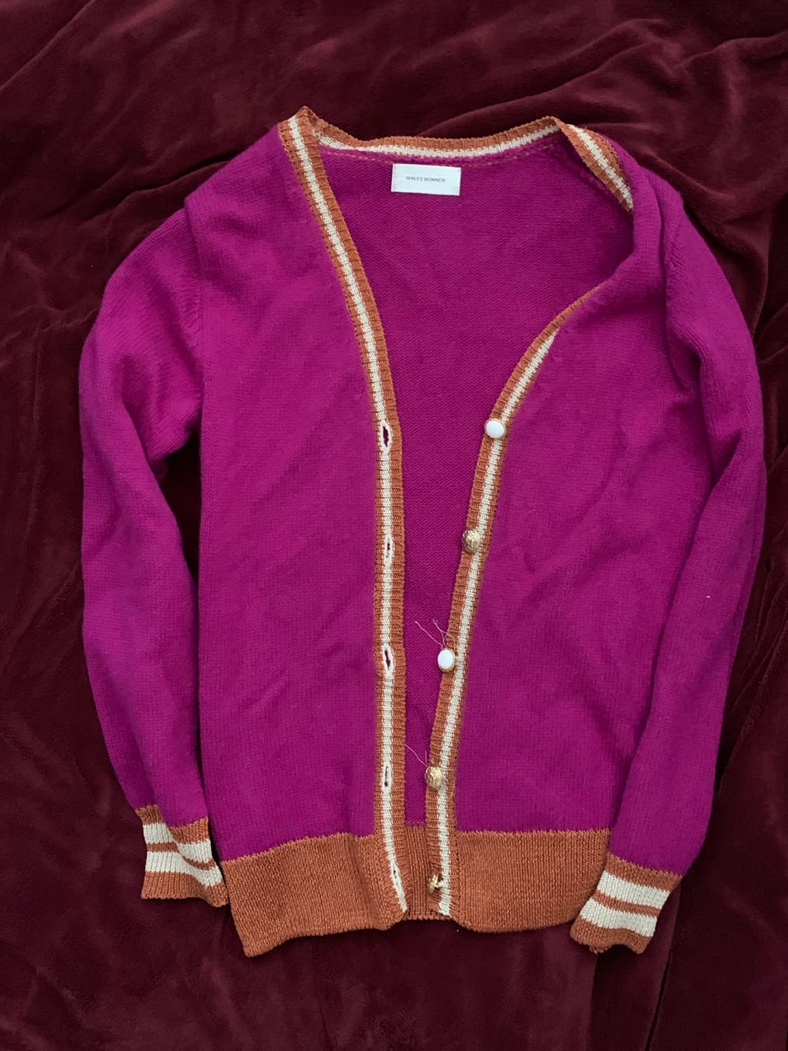 웨일즈 보너 알파카 블렌드 가디건 XS/S 상품이미지1