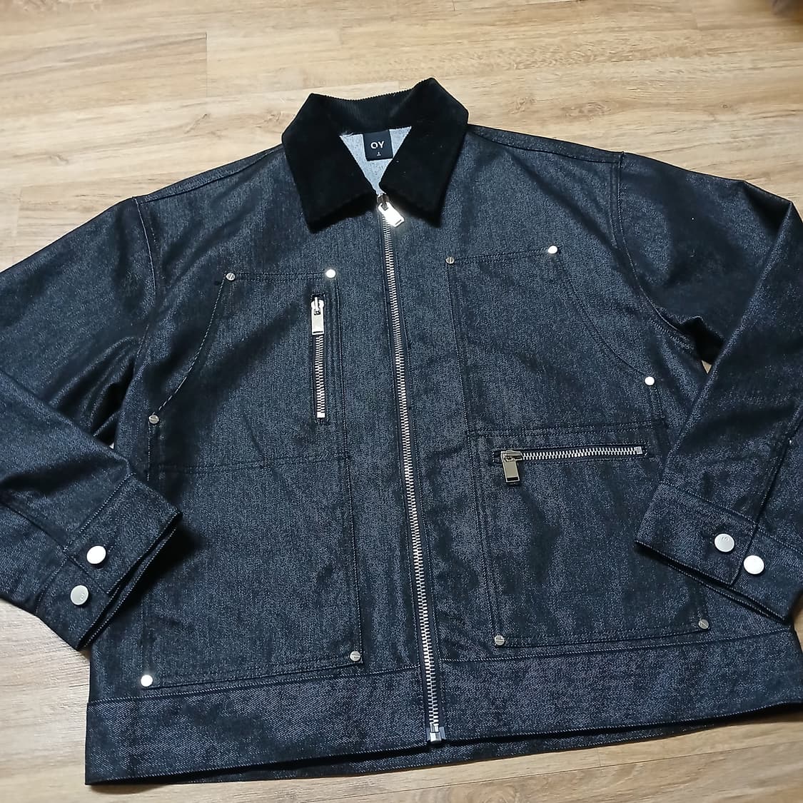 OY 오와이 패넬 코듀로이카라 데님 트러커 자켓 오버핏 상품이미지5