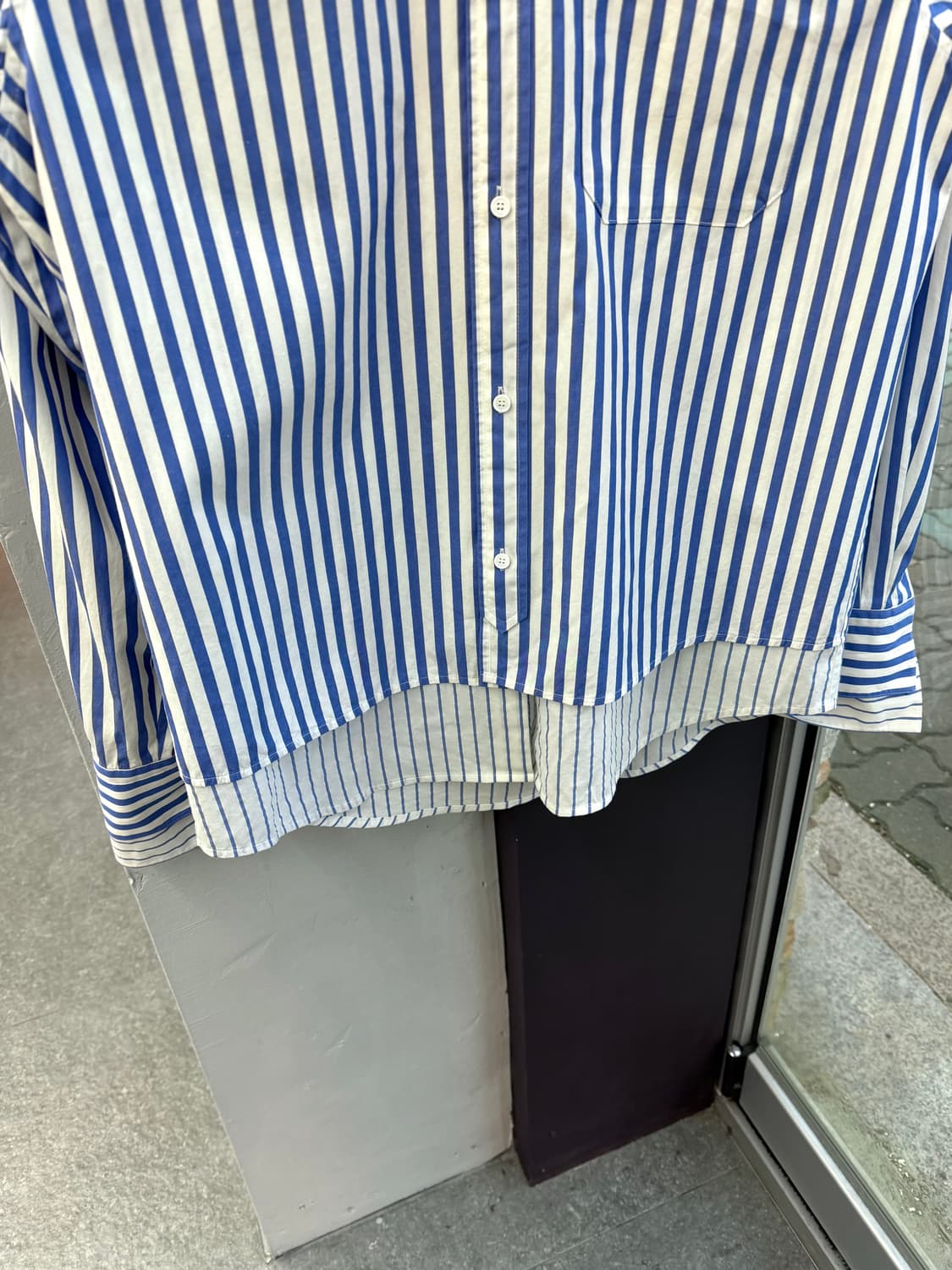 95~100/ 솔리드옴므 레이어링 스트라이프 셔츠 상품이미지4