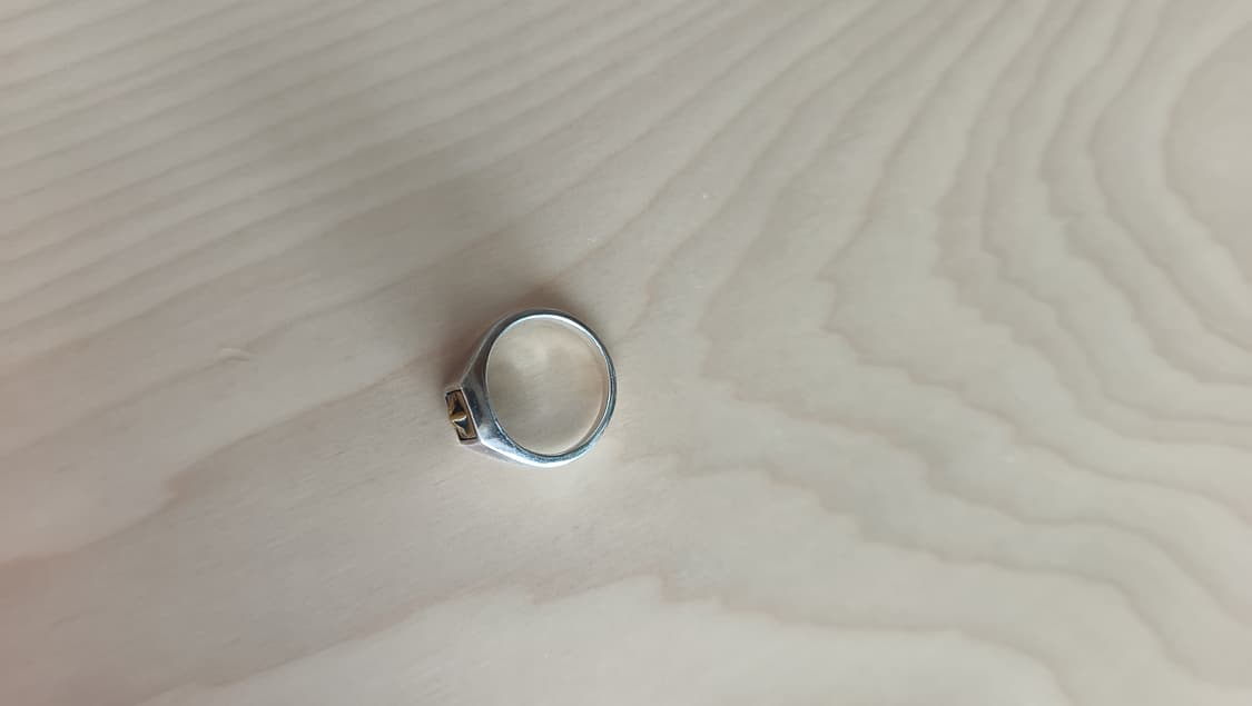 실버반지 네이티브선 실버/브라스 스타링 18호 상품이미지3