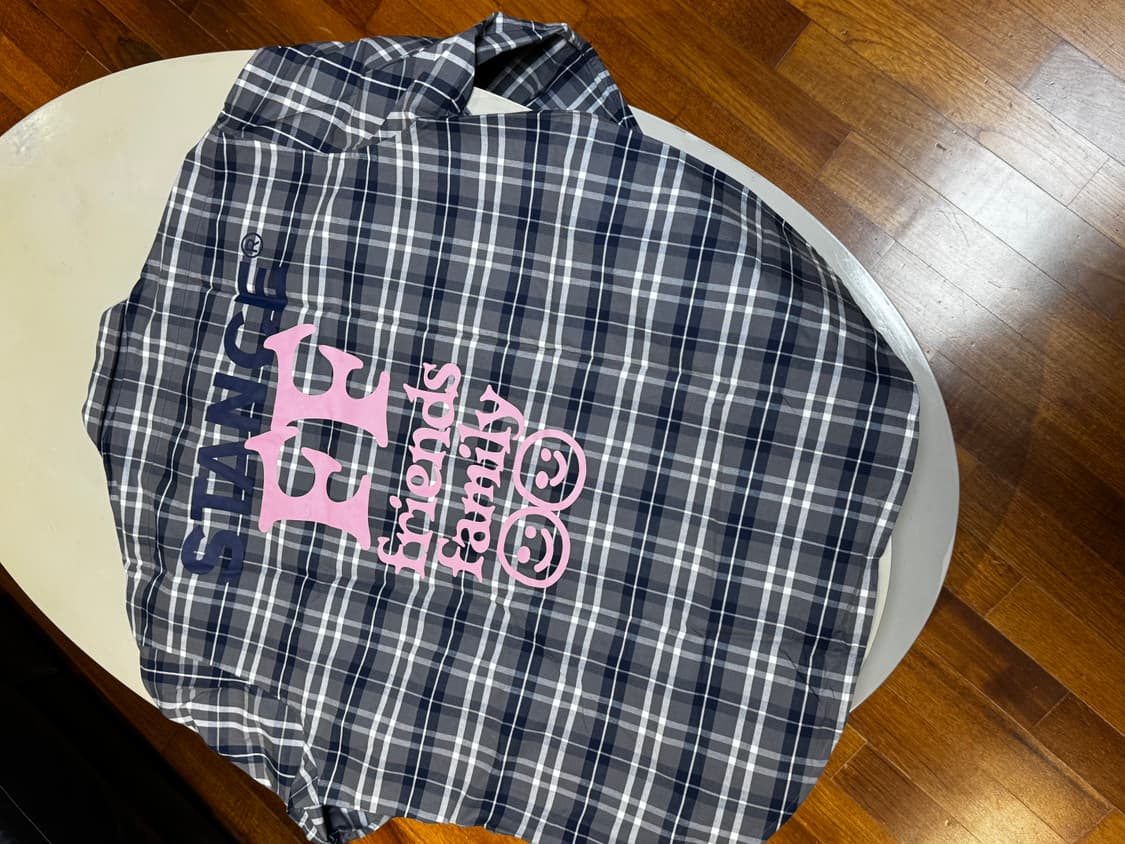 [정품택 제공] 스탠스서울 22FW 체크 셔츠 L 상품이미지2