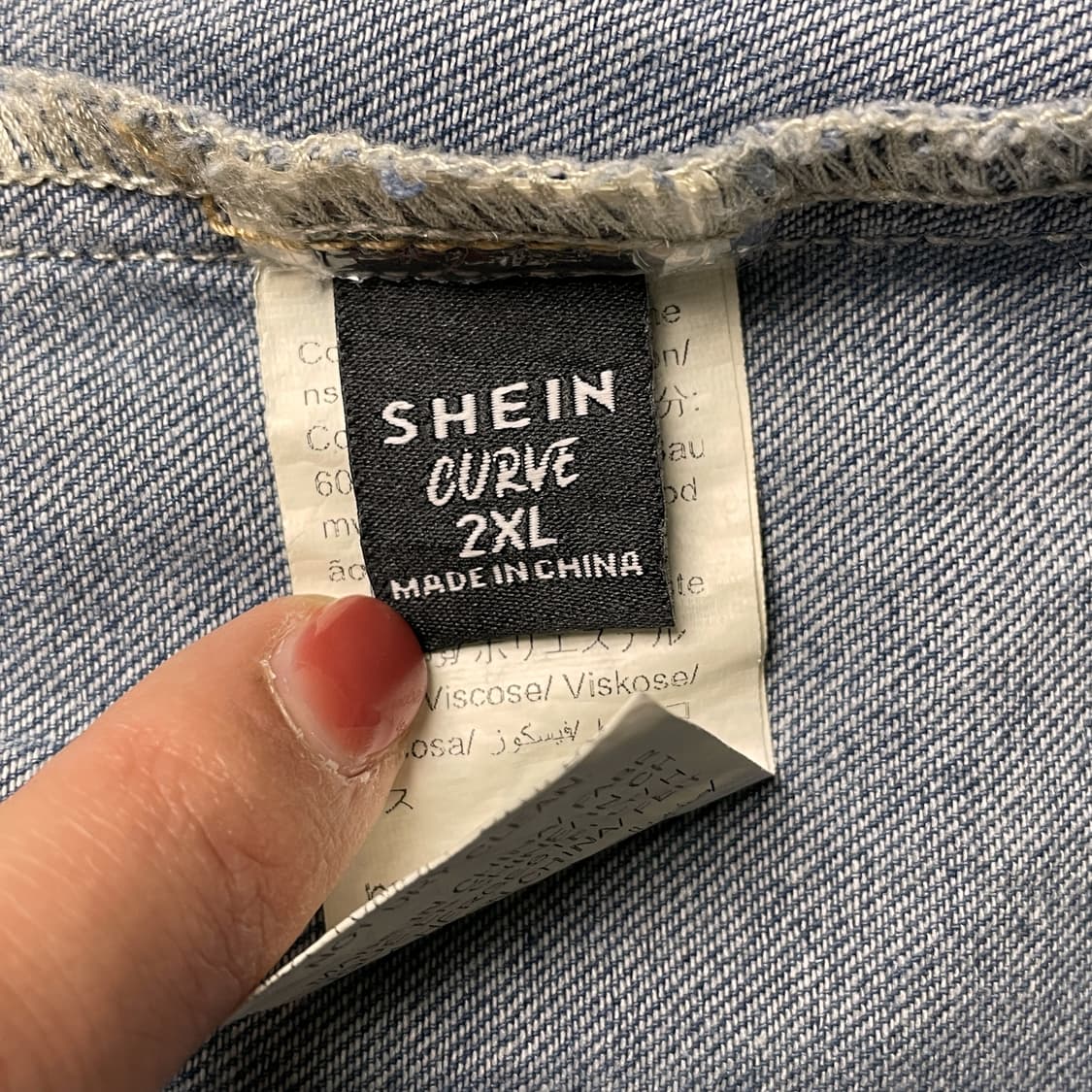 SHEIN 빈티지 웨스턴 코튼 데님 셔츠 상품이미지7