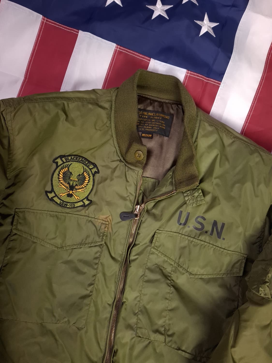 미해군 TYPE 밀리터리 항공자켓 상품이미지2