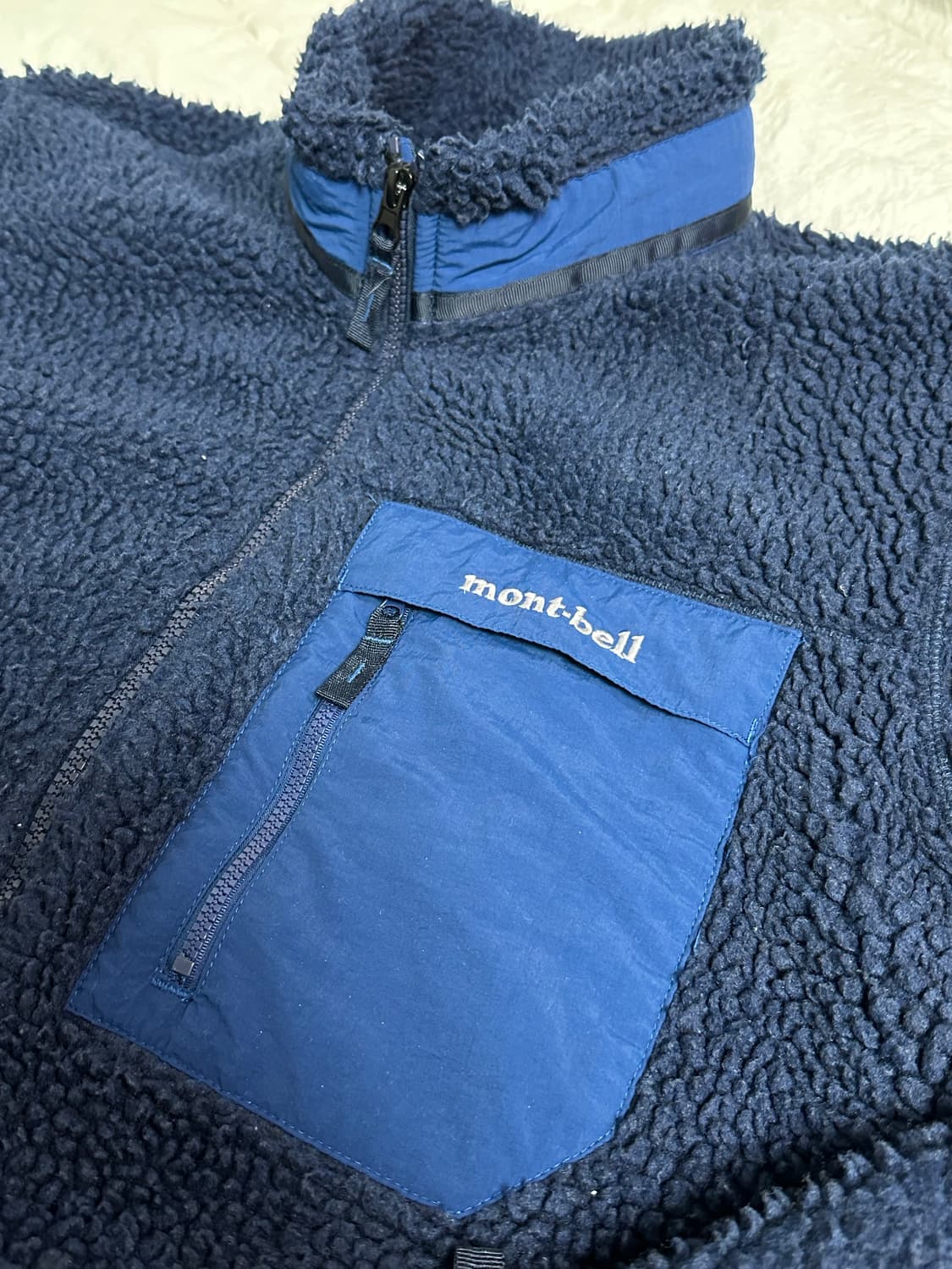 몽벨 후리스 뽀글이 플리스 미디움 네이비 상품이미지4