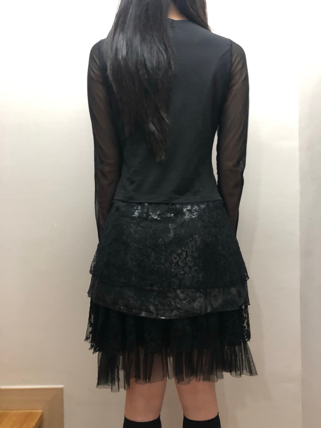 빈티지 블랙 시스루 탑 상품이미지9