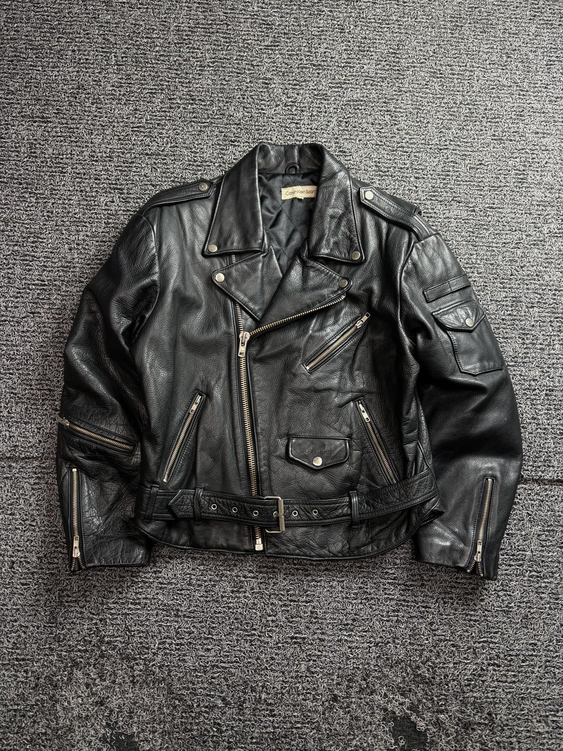 캘빈 클라인 소가죽 더블 라이더 자켓 2971 상품이미지2