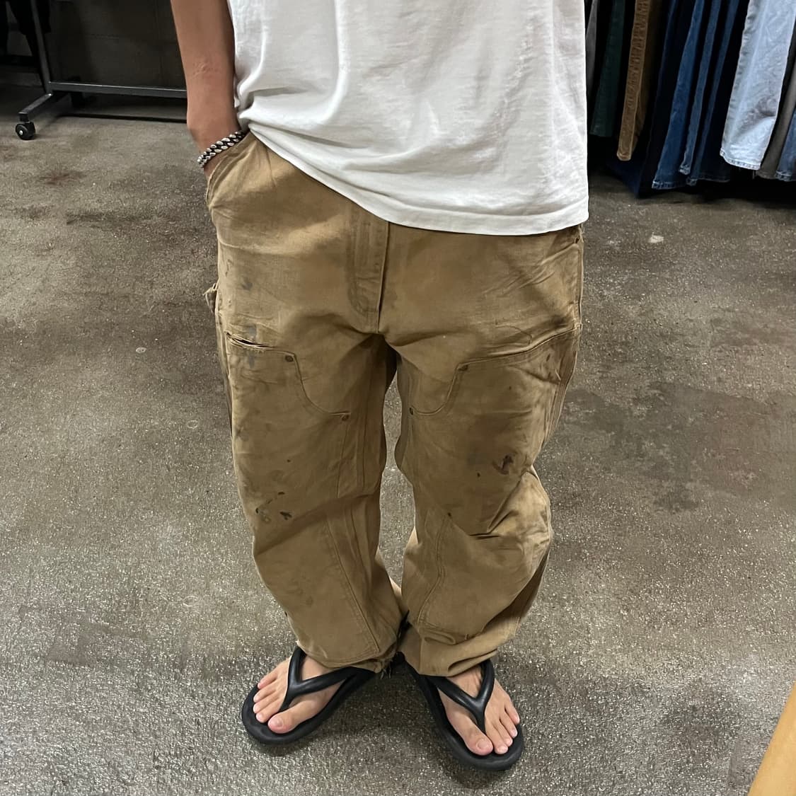 00s USA Carhartt 더블니 워크 팬츠 (34“) 상품이미지7