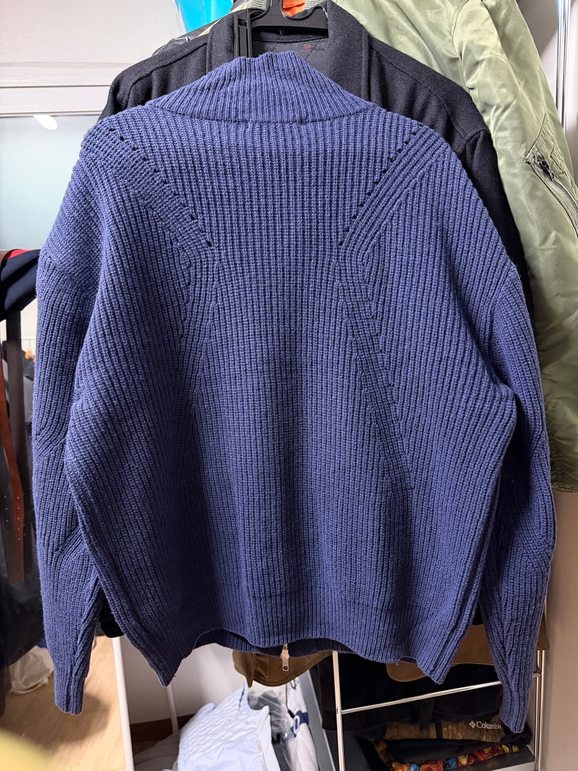 해칭룸 니트 집업 네이비 4사이즈 상품이미지2