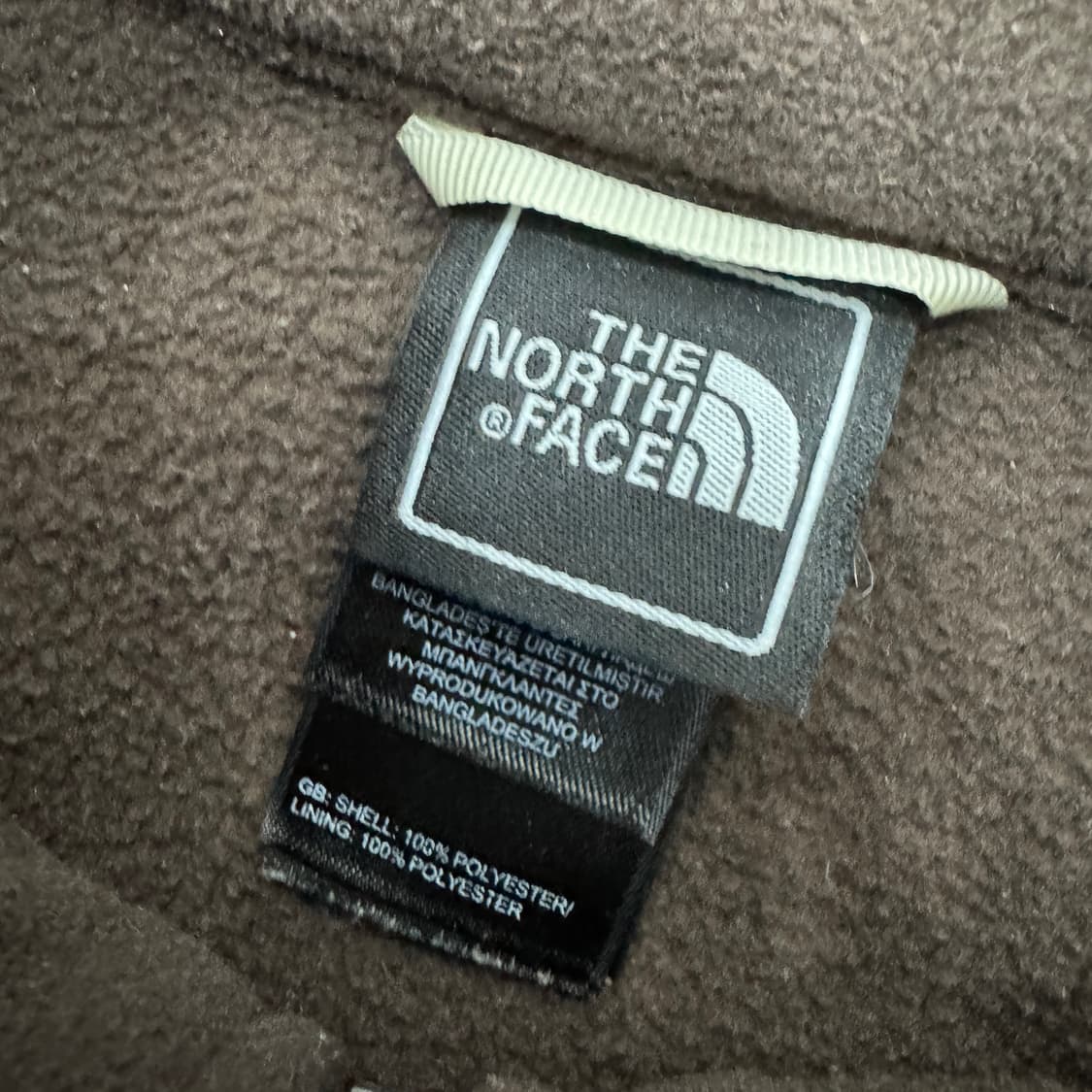 여성용 L(110) 해외판 노스페이스 브라운 플리스 집업  상품이미지4