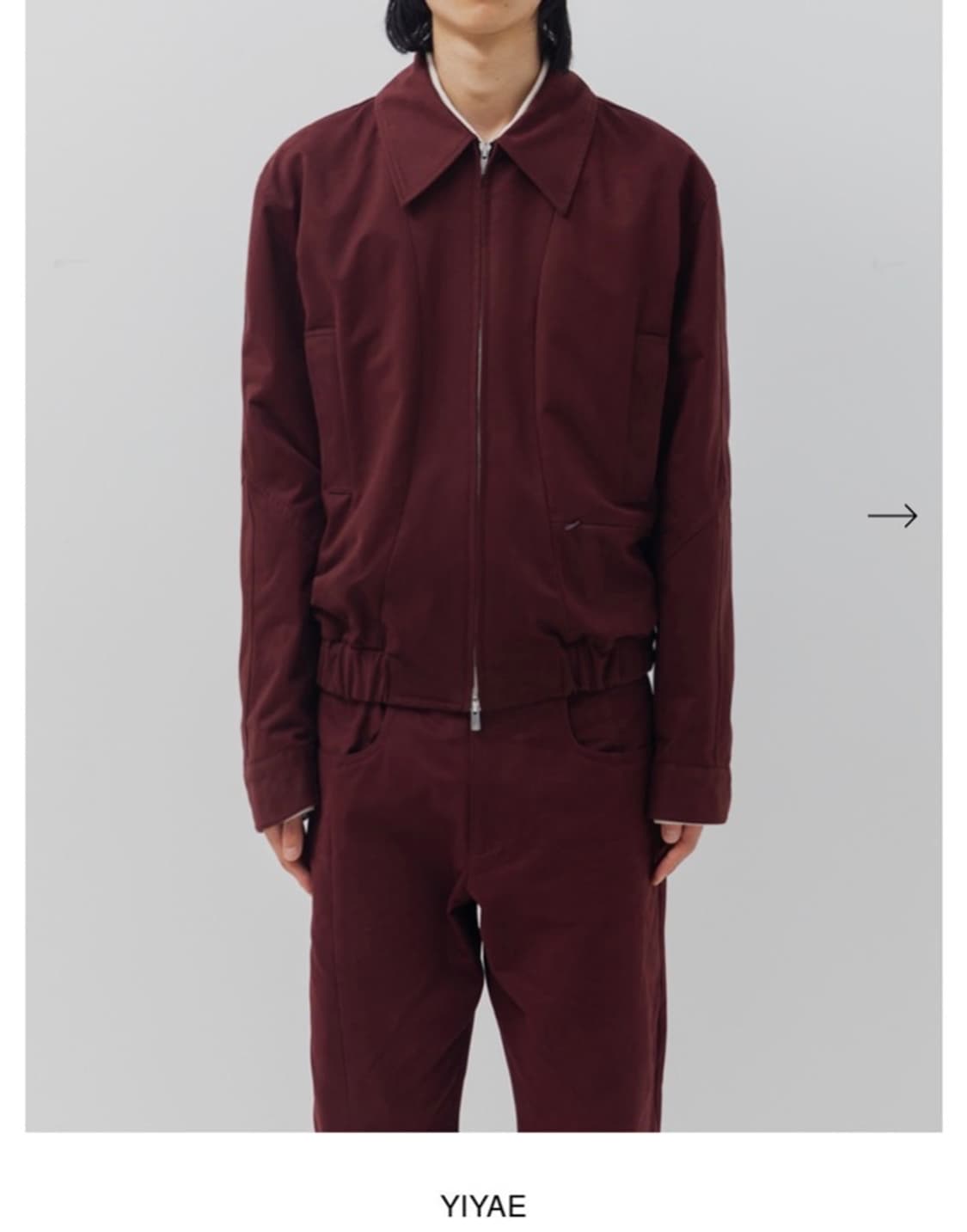 yiyae 드리즐러 자켓 버건디 L사이즈 상품이미지1
