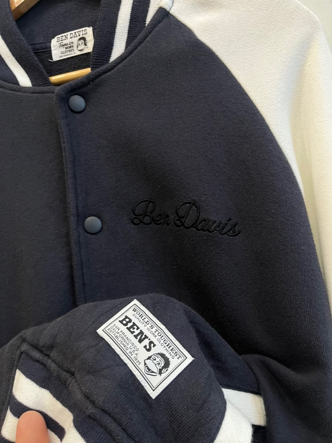 밴데이비스 재팬 스웻 바시티 자켓 S 상품이미지3