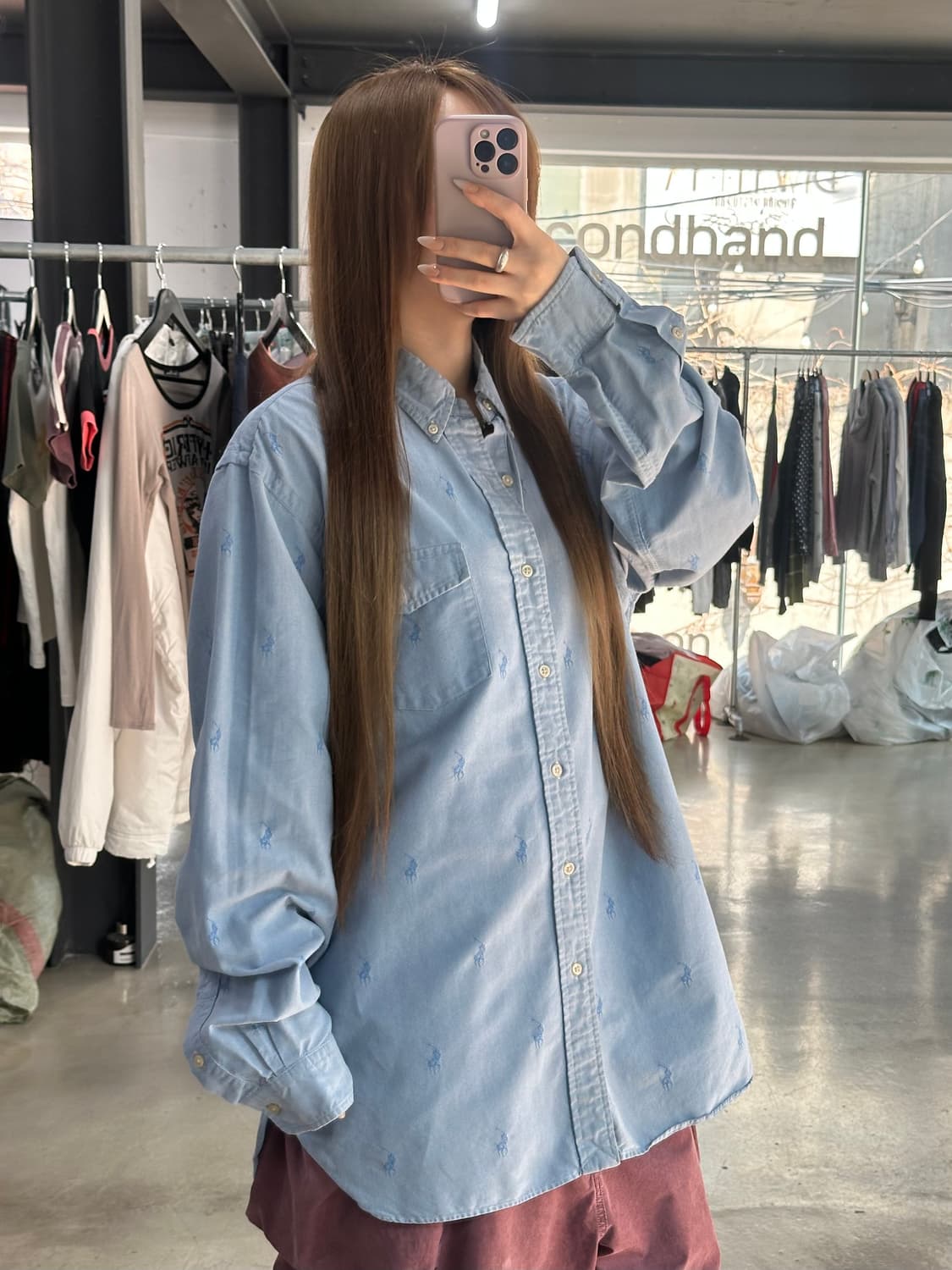 폴로랄프로렌 폴로 올오버 셔츠 소라 상품이미지3