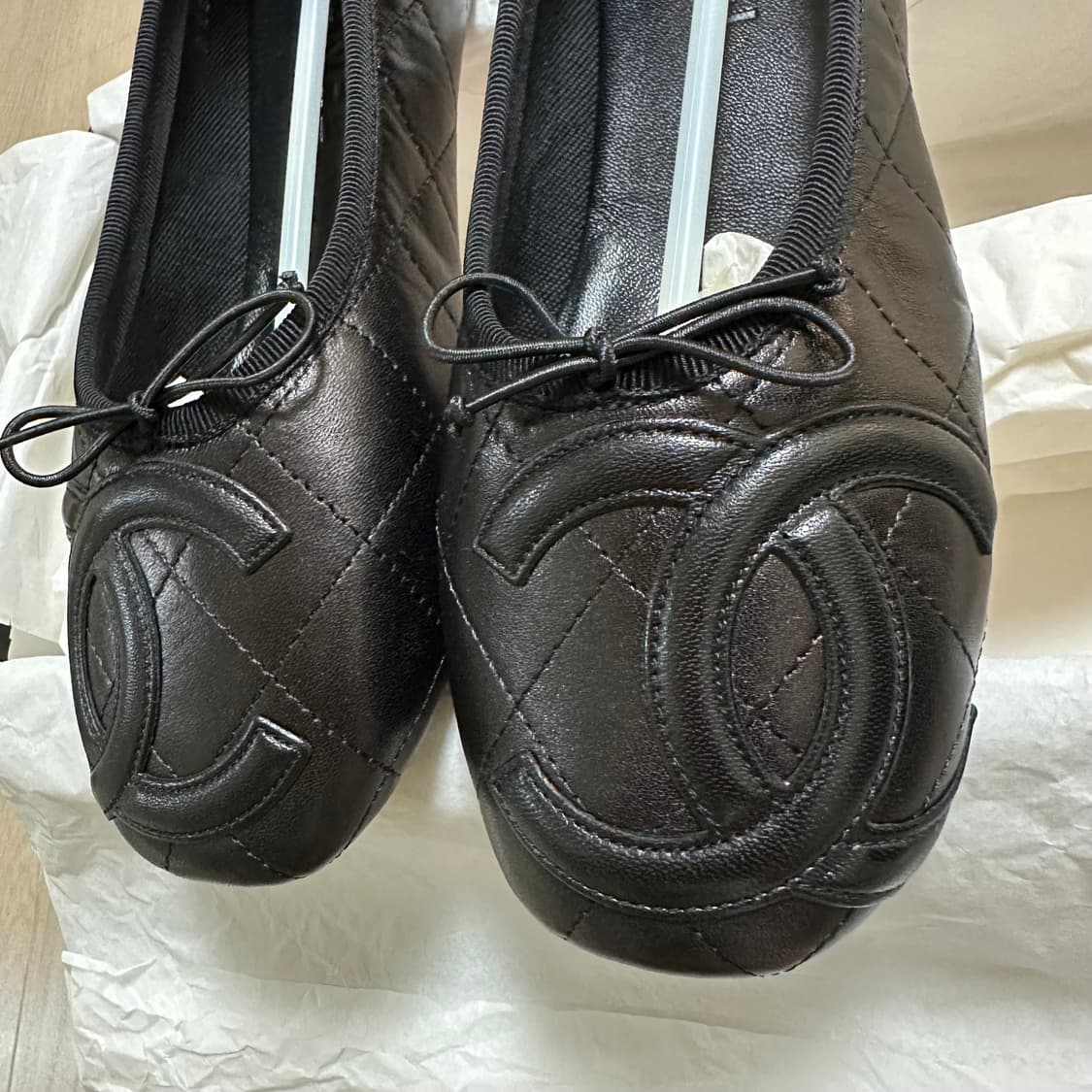 샤넬 깜봉 플랫슈즈 올블랙 38사이즈 / 새상품  상품이미지4