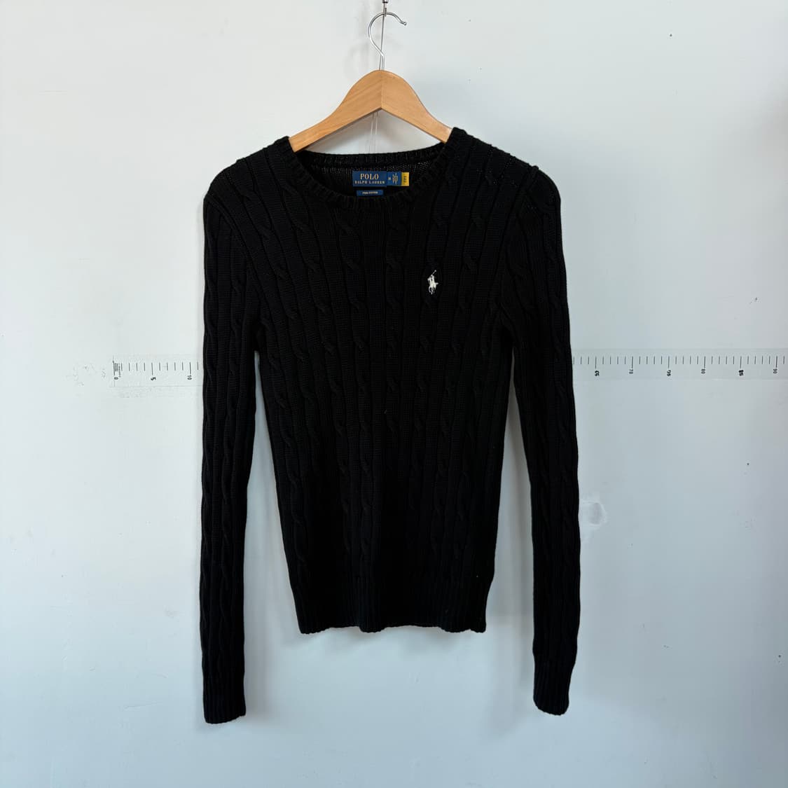 폴로 랄프로렌 블랙 케이블 니트 긴팔 상품이미지1