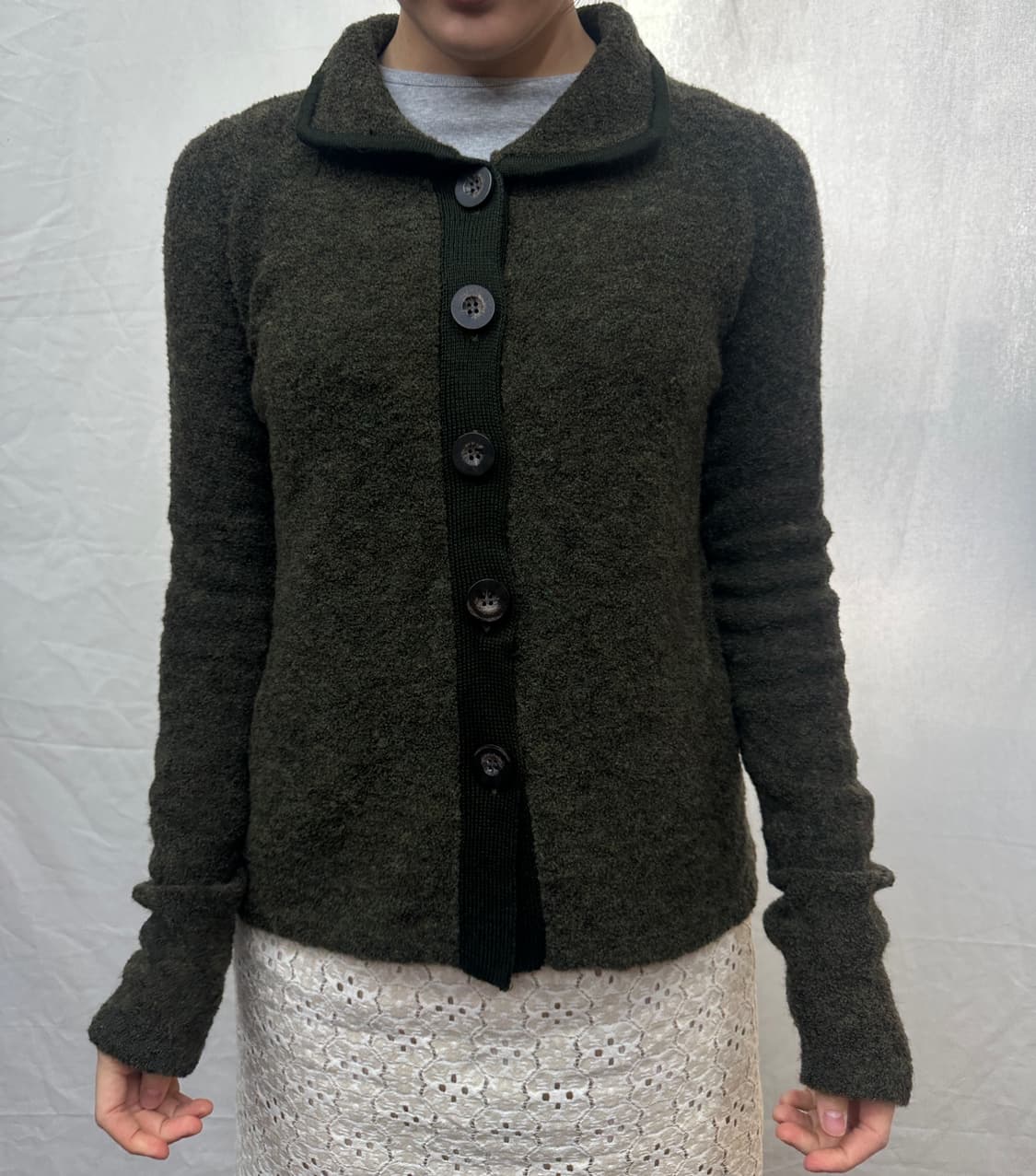 뽀글 가디건 wool78% 상품이미지1