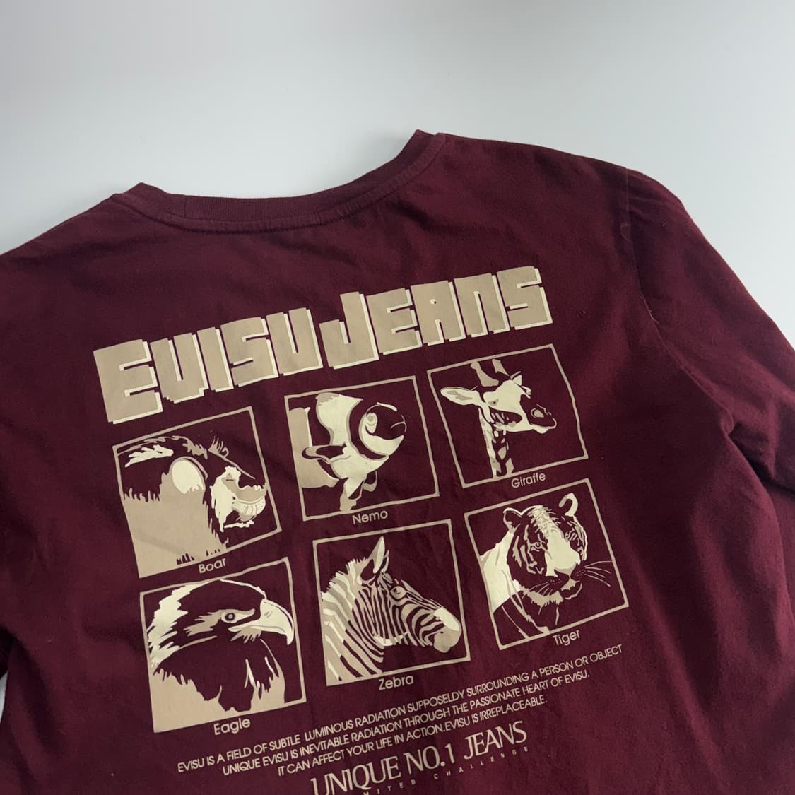 Evisu 에비수 버건디 백 프린팅 롱슬리브 상품이미지5