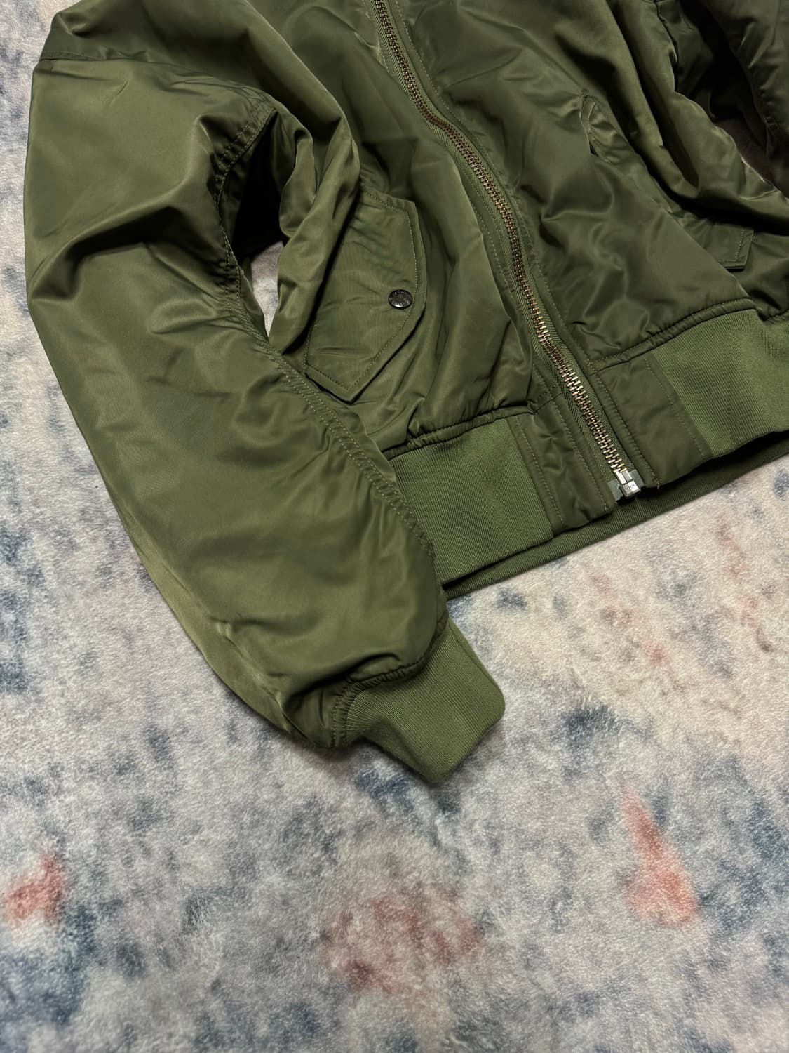 X-girl blue trimming fur ma-1 jacket 상품이미지5