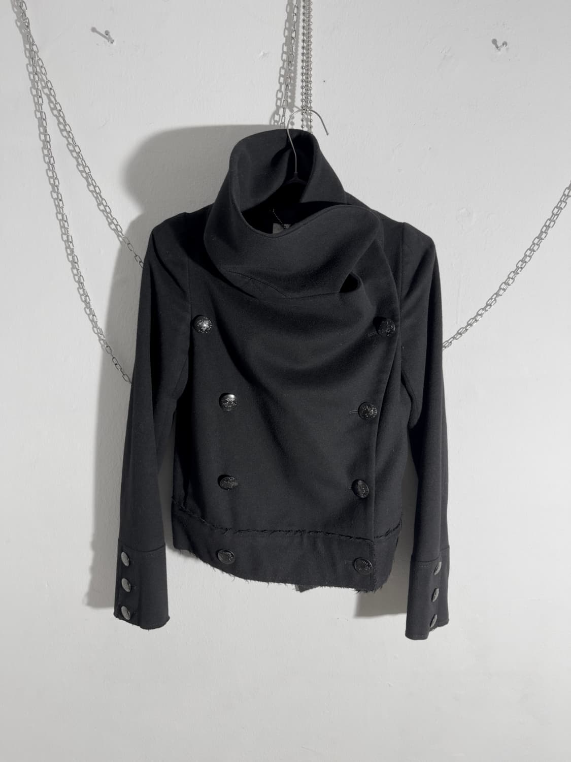 스텔라맥카트니 하이넥 드레이프 펜싱자켓 크롭코트 상품이미지1