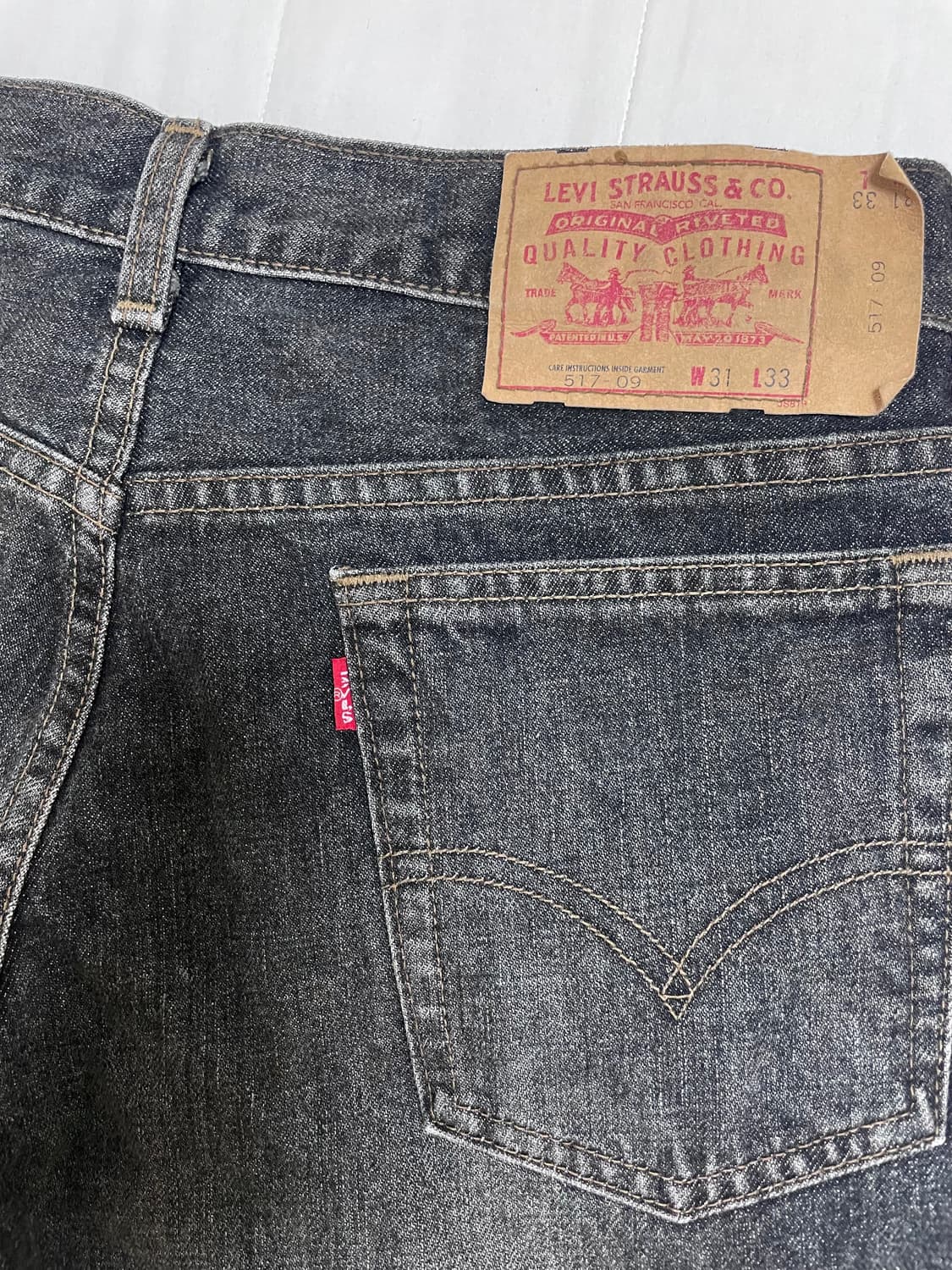 리바이스재팬 517 블랙데님 부츠컷 벨바텀 646 상품이미지7