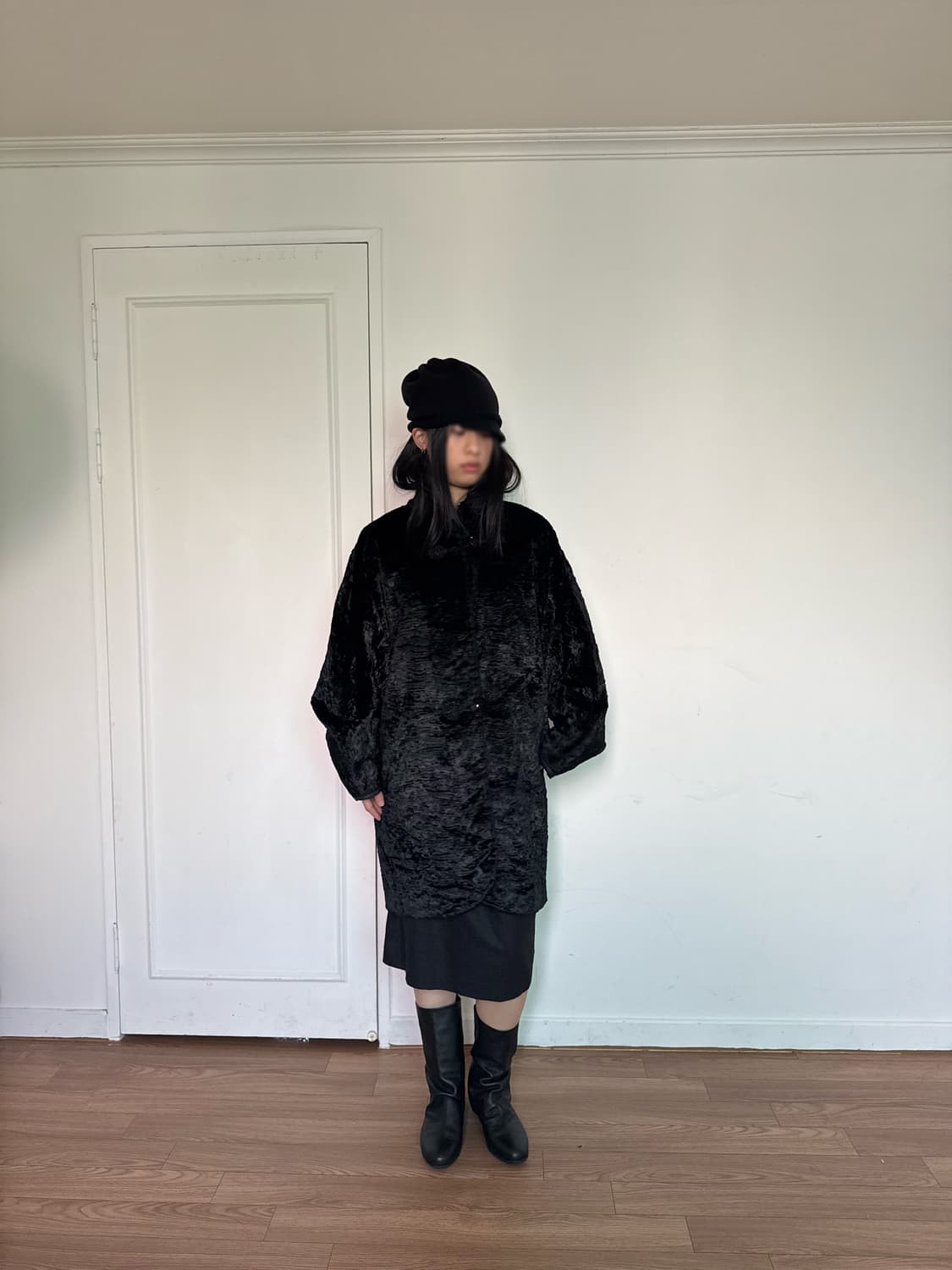 차이나 넥 카라 코트 상품이미지1