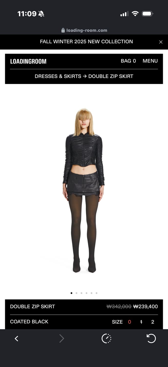 loadingroom double zip skirt 상품이미지3