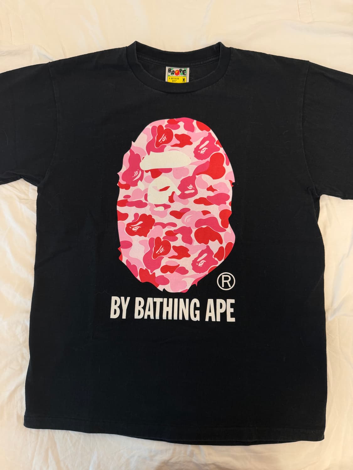 베이프 핑크 카모 반팔 M 상품이미지1
