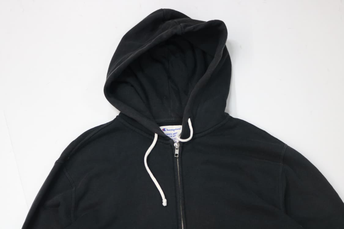 Champion 챔피온 빈티지 C로고 블랙 후드 집업 (L) 상품이미지3