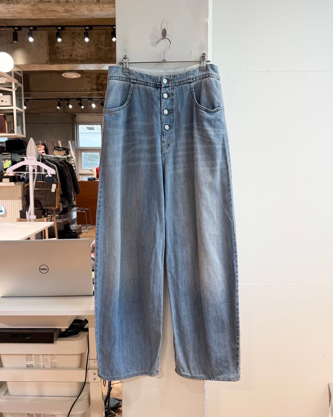 mm6 데님 플라이버튼 와이드 팬츠  상품이미지2