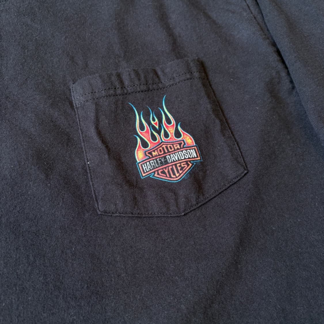 할리데이비슨 정품 블랙 긴팔 플레임 티셔츠 롱슬리브 상품이미지4