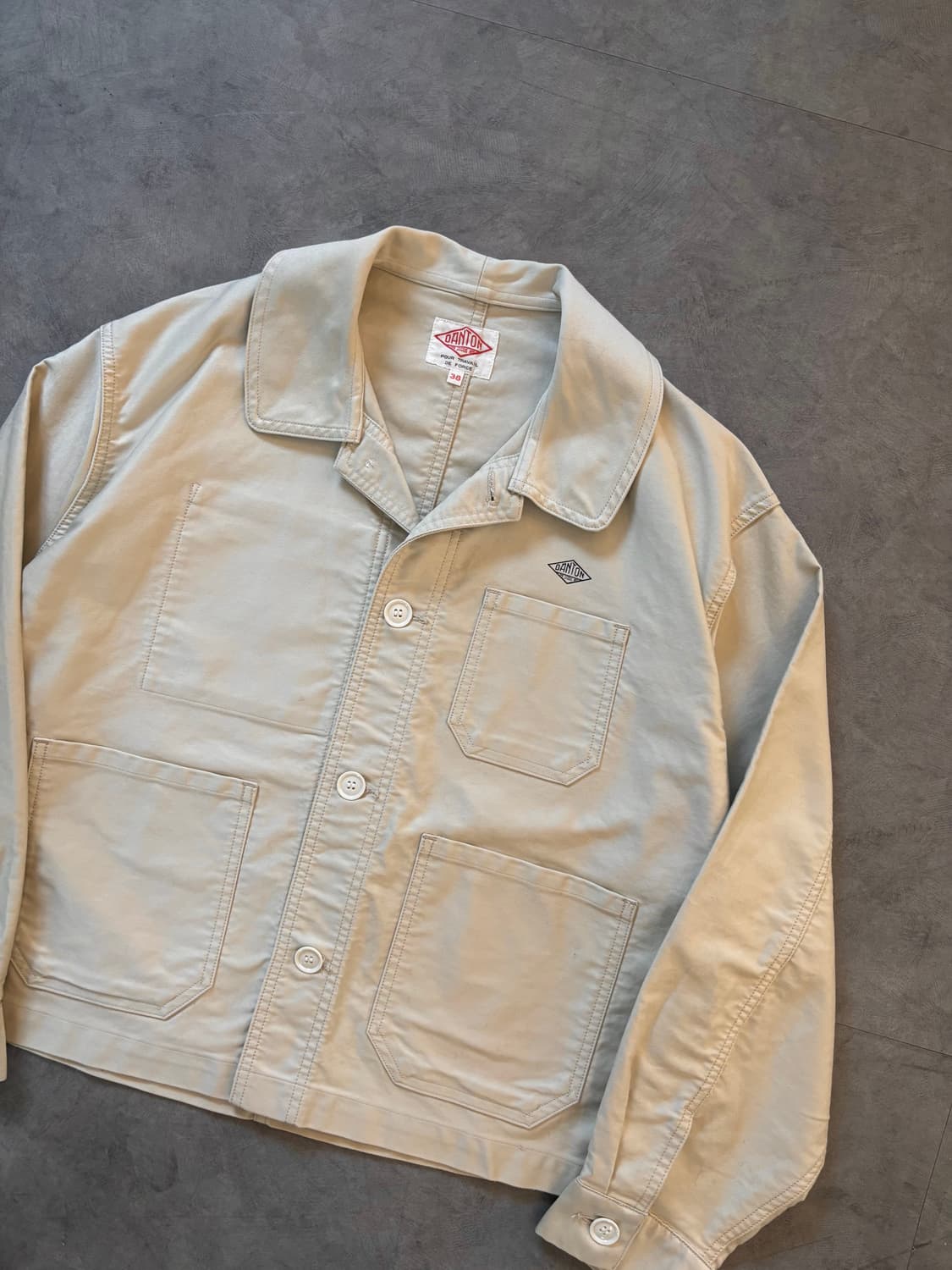 DANTON 단톤 커버올 베이지 워크 자켓 상품이미지1
