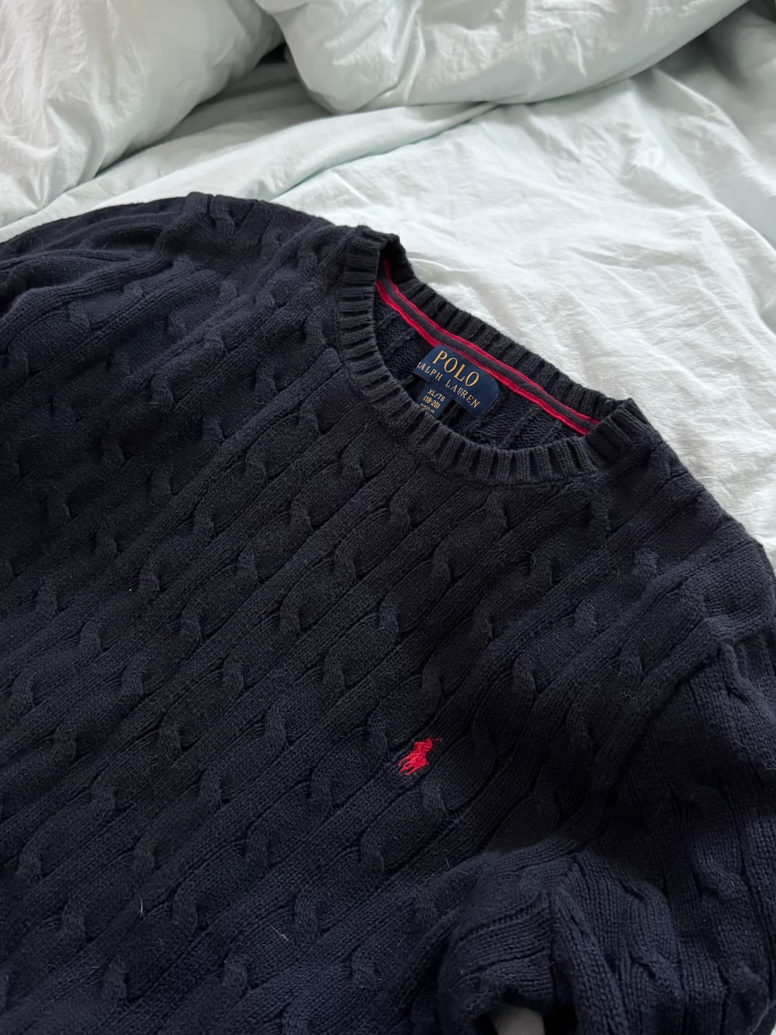 폴로 케이블니트 XL 네이비 상품이미지3