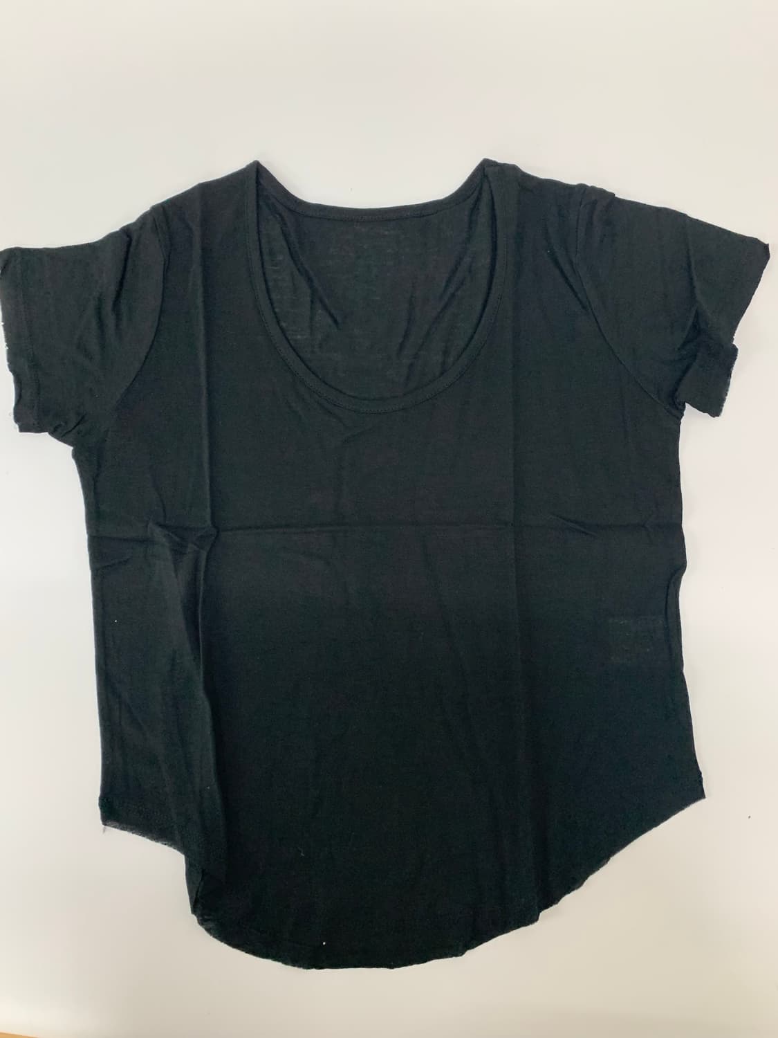 faerie cutting U neck half top black 상품이미지8