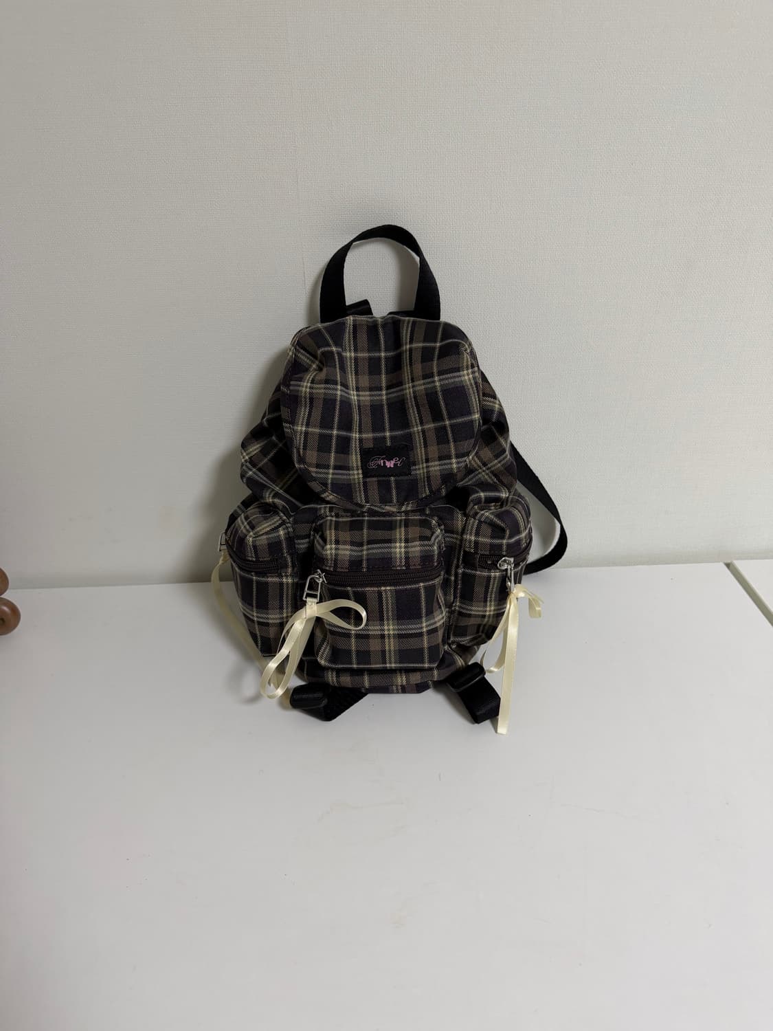 페넥 체크 미니 백팩 상품이미지1