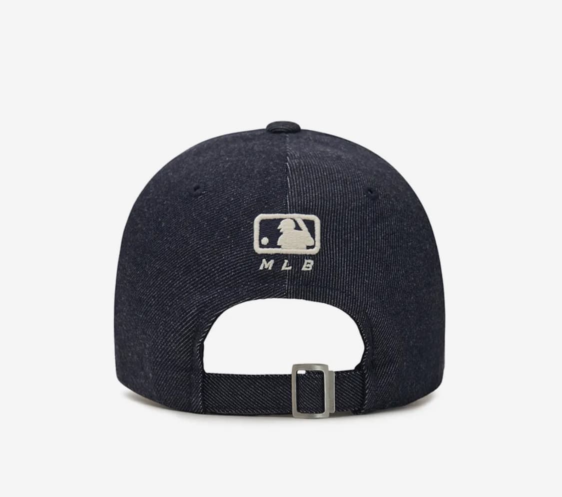 엠엘비 컬시브 레터링 데님 언스트럭쳐 볼캡 NY  상품이미지3